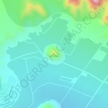 Mappa topografica Cerro Cono, altitudine, rilievo