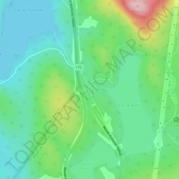 Mappa topografica Camp Mercier, altitudine, rilievo