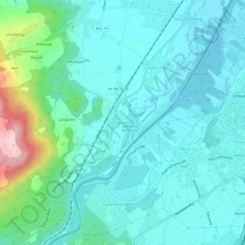 Mappa topografica Hammerau, altitudine, rilievo