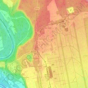 Mappa topografica Case Nuove, altitudine, rilievo