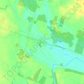 Mappa topografica Saint-Eugène, altitudine, rilievo