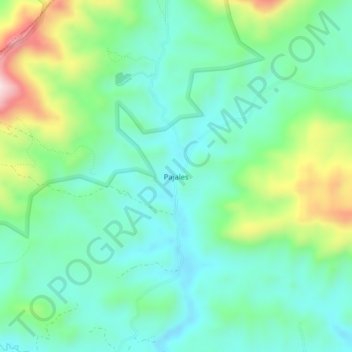 Mappa topografica Pajales, altitudine, rilievo
