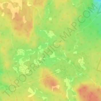 Mappa topografica Flat Lakes, altitudine, rilievo