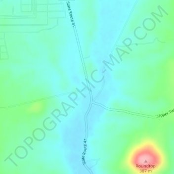 Mappa topografica Fruitdale, altitudine, rilievo