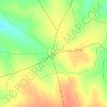 Mappa topografica Ron, altitudine, rilievo
