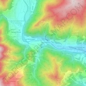 Mappa topografica Fossat, altitudine, rilievo