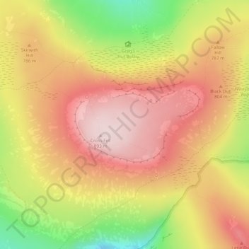 Mappa topografica Pennines, altitudine, rilievo