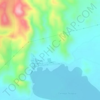 Mappa topografica Tocagua, altitudine, rilievo