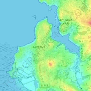Mappa topografica La Frottrais, altitudine, rilievo