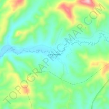 Mappa topografica Sitio Nuevo, altitudine, rilievo