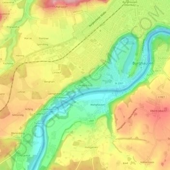 Mappa topografica Heilig Kreuz, altitudine, rilievo