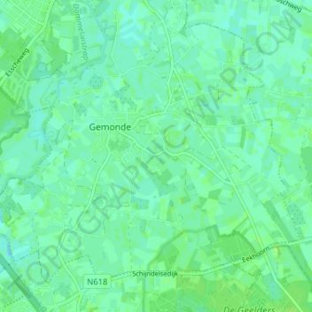 Mappa topografica Besselaar, altitudine, rilievo