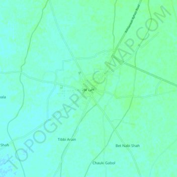 Mappa topografica Alipur, altitudine, rilievo