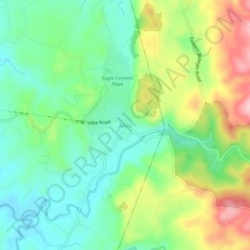 Mappa topografica Akle, altitudine, rilievo