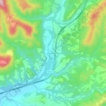 Mappa topografica Horta d'Avinyó, altitudine, rilievo