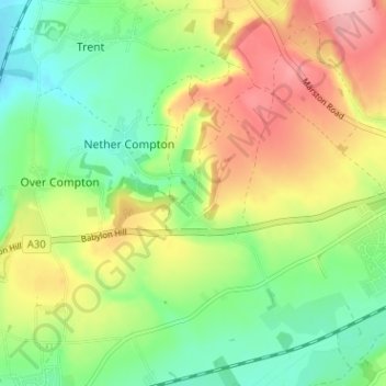 Mappa topografica Stallen, altitudine, rilievo