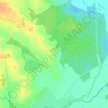 Mappa topografica Robermont, altitudine, rilievo