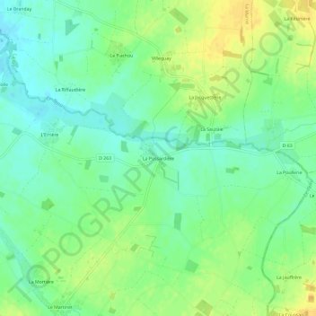 Mappa topografica La Possardière, altitudine, rilievo