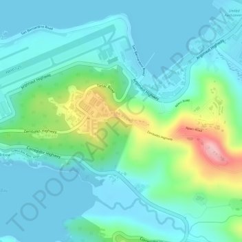 Mappa topografica Upper Cubi, altitudine, rilievo
