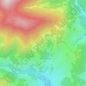 Mappa topografica Bambois, altitudine, rilievo