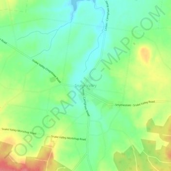 Mappa topografica Snake Valley, altitudine, rilievo