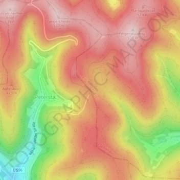 Mappa topografica Sitzbuche, altitudine, rilievo