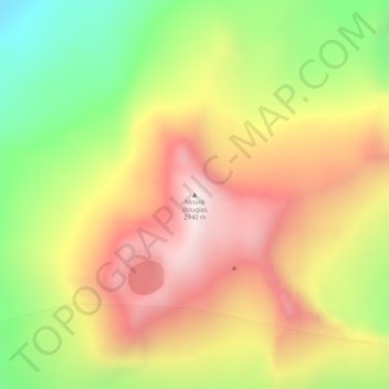 Mappa topografica Mount Douglas, altitudine, rilievo