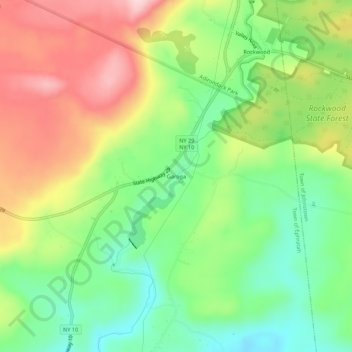 Mappa topografica Garoga, altitudine, rilievo