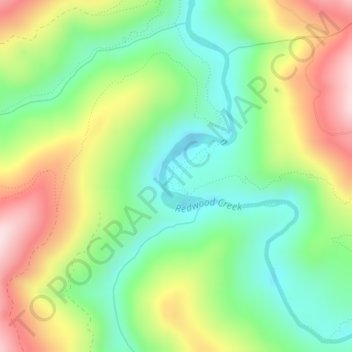 Mappa topografica Tall Trees Grove, altitudine, rilievo