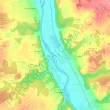 Mappa topografica Le Port, altitudine, rilievo