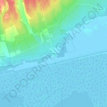 Mappa topografica Franquevaux, altitudine, rilievo