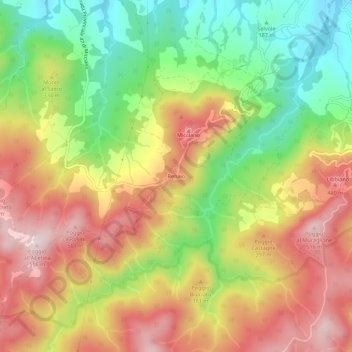 Mappa topografica Renaio, altitudine, rilievo
