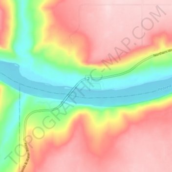 Mappa topografica Dunvegan, altitudine, rilievo