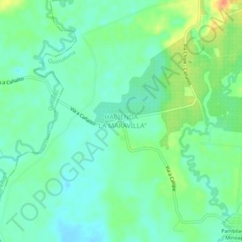 Mappa topografica HACIENDA "LA MARAVILLA", altitudine, rilievo
