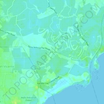 Mappa topografica La Paz, altitudine, rilievo