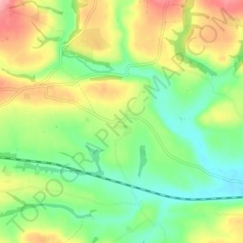 Mappa topografica Clarbeston, altitudine, rilievo