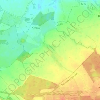 Mappa topografica Vogtshagen, altitudine, rilievo