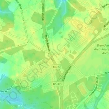 Mappa topografica TB, altitudine, rilievo