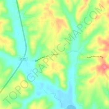 Mappa topografica Cozette, altitudine, rilievo