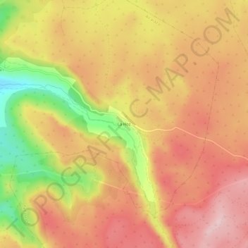 Mappa topografica La Hoz, altitudine, rilievo