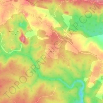 Mappa topografica Taipin, altitudine, rilievo