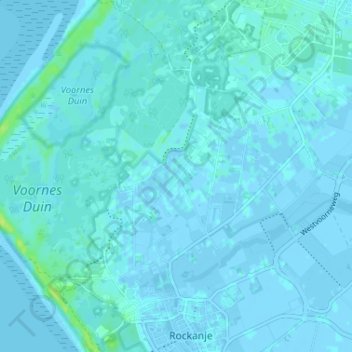 Mappa topografica Stuifakker, altitudine, rilievo