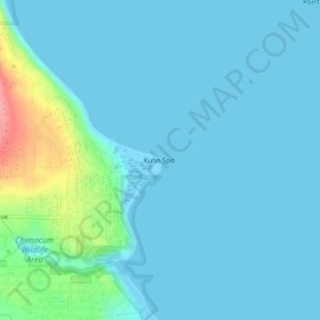 Mappa topografica Kala Point, altitudine, rilievo