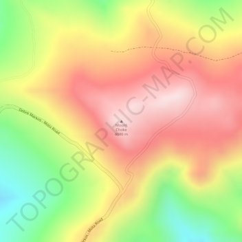 Mappa topografica Mount Choke, altitudine, rilievo