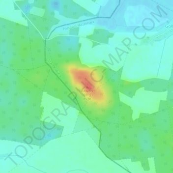 Mappa topografica Ruine Lebenswarte, altitudine, rilievo