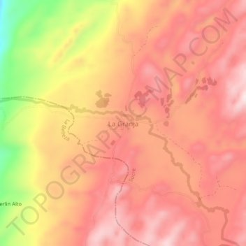 Mappa topografica La Granja, altitudine, rilievo