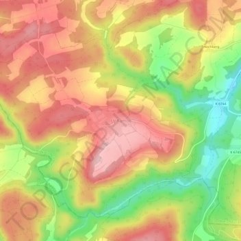 Mappa topografica Upflamör, altitudine, rilievo