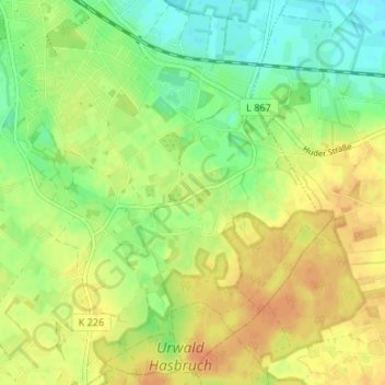 Mappa topografica Nordenholz, altitudine, rilievo