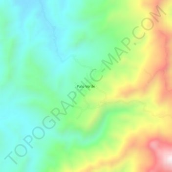 Mappa topografica Palo Verde, altitudine, rilievo