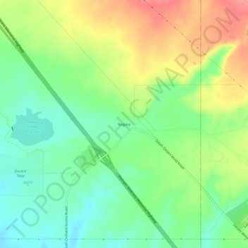 Mappa topografica Regina, altitudine, rilievo